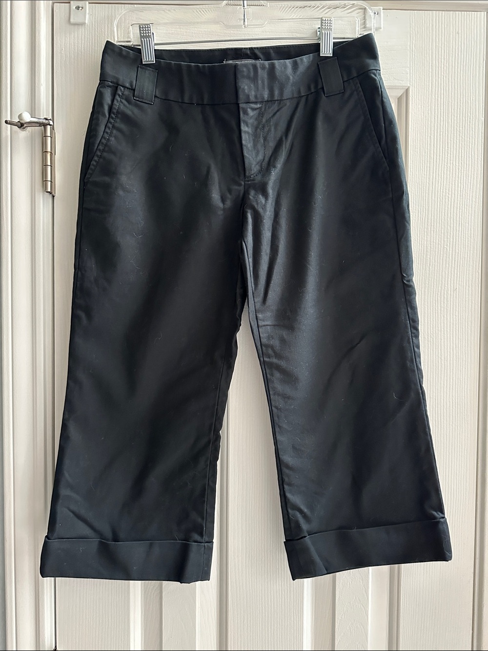 Y2K 2000s Black Tailored Capris Women’s 4 Office Siren Preppy Minimalist Chic